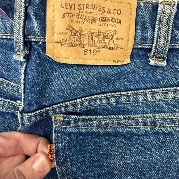 Vintage Levi’s 619 Orange  Tab Jeans Size 32 - Picture 7 of 7